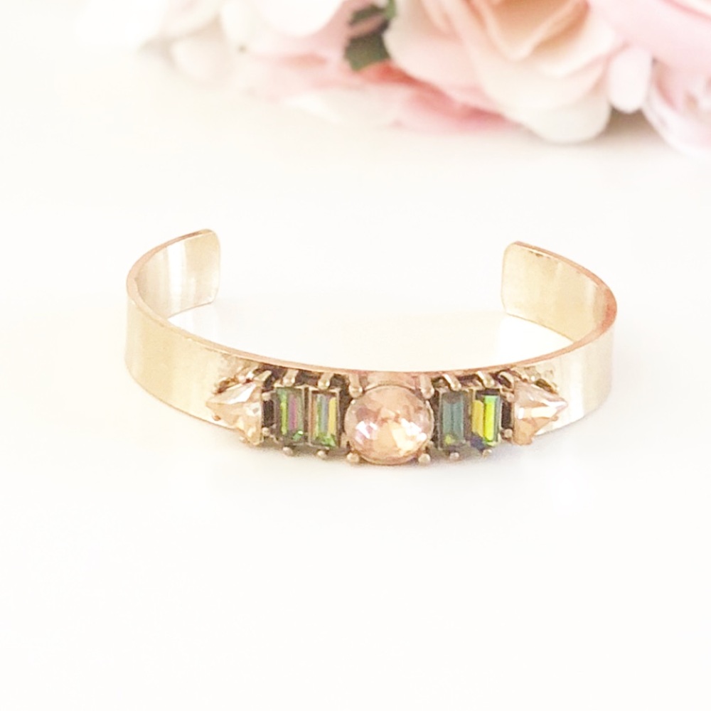 Soft Pink Jewel Cuff Bracelet